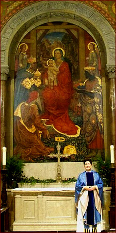 chapel mural with Lynn Sanders