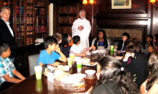 Youth and visiting Bishop Drew